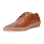 Perforated Mixed Texture Derby Sneaker // Brown (Euro: 40)