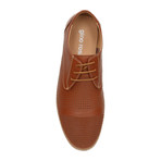 Perforated Mixed Texture Derby Sneaker // Brown (Euro: 40)