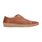 Perforated Mixed Texture Derby Sneaker // Brown (Euro: 40)