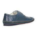 Perforated Mixed Texture Derby Sneaker // Navy (Euro: 40)