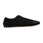 Perforated Mixed Texture Derby Sneaker // Black (Euro: 42)