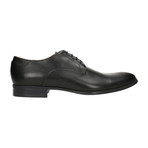 Stitched Plain Toe Lace-Up Derby // Black (Euro: 42)