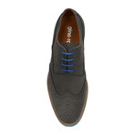 Nubuck Contrast Stiched Wingtip Derby // Gray + Blue (Euro: 43)