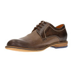 Mixed Texture Perforated Vamp Lace-Up Derby // Brown + Light Brown (Euro: 45)