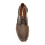 Mixed Texture Perforated Vamp Lace-Up Derby // Brown + Light Brown (Euro: 45)