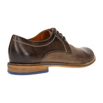 Mixed Texture Perforated Vamp Lace-Up Derby // Brown + Light Brown (Euro: 45)