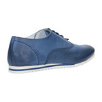 Perforated Vamp Lace-Up Oxford Sneaker // Blue (Euro: 40)