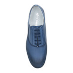 Perforated Vamp Lace-Up Oxford Sneaker // Blue (Euro: 40)