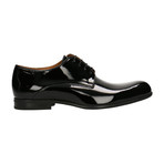 Patent Plain Toe Stitched Quarter Lace-Up Derby // Black (Euro: 41)