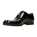 Patent Plain Toe Stitched Quarter Lace-Up Derby // Black (Euro: 41)