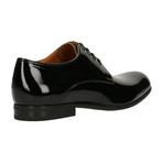 Patent Plain Toe Stitched Quarter Lace-Up Derby // Black (Euro: 41)