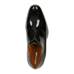 Patent Plain Toe Stitched Quarter Lace-Up Derby // Black (Euro: 41)