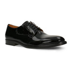 Patent Plain Toe Lace-Up Derby // Black (Euro: 44)