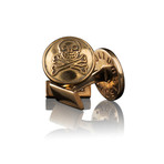 Skull + Bones Cufflinks // Raw Brass