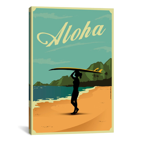 Aloha // American Flat (18"W x 26"H x 0.75"D)