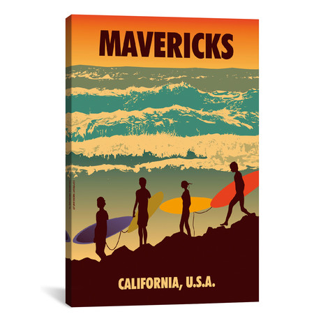 Mavericks // American Flat (18"W x 26"H x 0.75"D)