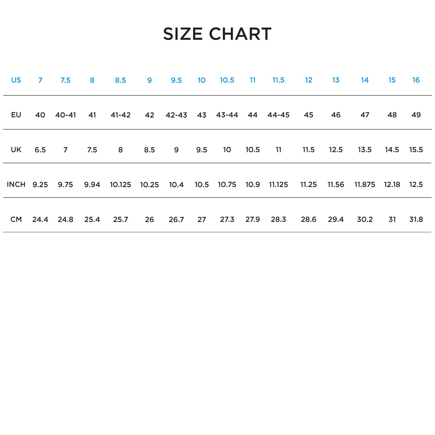 43 european shoe size to cm