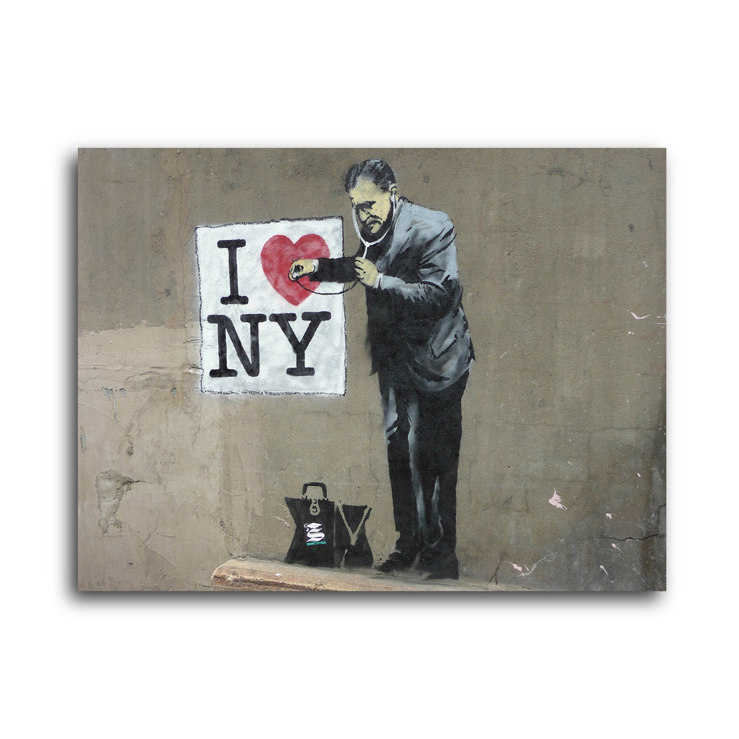 NYC Check Up (14"W x 11"H) Banksy Touch of Modern