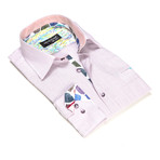 Textured Button-Up Contrasting Trim // Lilac (M)