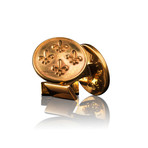 Fleur De Lys Cufflinks // Raw Brass