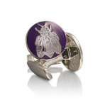 Napoleon Bee Silver Cufflinks // Palatine Purple