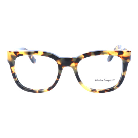 Heavy Brow Rounded Square Frame // Amber Tortoise