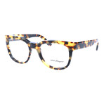 Heavy Brow Rounded Square Frame // Amber Tortoise