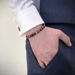 Leo Zenith Beaded Bracelet // Gold + Green Chrysocolla (Small)