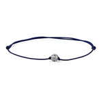 Classic Charm Macrame Bracelet // Navy