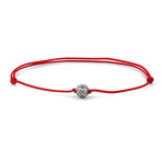 Classic Charm Macrame Bracelet // Red