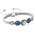 Dual Macrame Bracelet // Kyanite