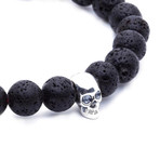 Skull Macrame Bracelet // Lava
