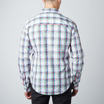 Layered Windowpane Button-Up Shirt // Multi (3XL)