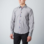 Jacquard Button-Up Shirt // Grey (3XL)