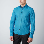 Digital Button-Up Shirt // Turquoise (S)