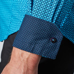 Digital Button-Up Shirt // Turquoise (S)