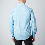 Front-Pocket Button-Up Shirt // Aqua (M)