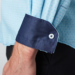 Front-Pocket Button-Up Shirt // Aqua (M)