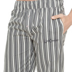 Striped Long Sleeve Cotton Pajama Set // Grey Melange (2XL)