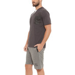 Notch Jersey Tee + Short Set // Dark Grey + Medium Melange Grey (S)