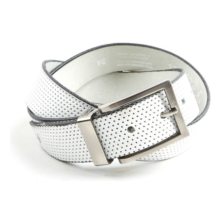 Perforated Belt // White (Size 36")