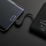 Stackable Ultra Slim Charger // Black (Lightning Cable)