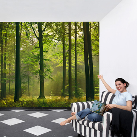Autumn Forest Wall Mural (100"W x 144"H)