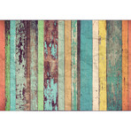 Colored Wood Wall Mural