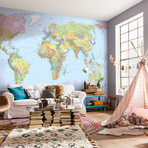 World Map Mural