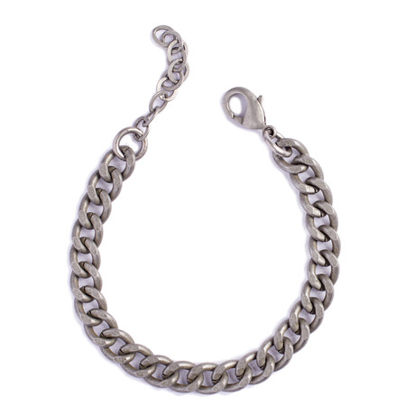 Antiqued Silver Chain Bracelet