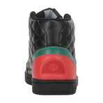 Quilts Mid Sneaker // Black + Red + Green (US: 9)