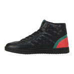Quilts Mid Sneaker // Black + Red + Green (US: 9.5)