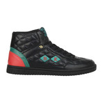 Quilts Mid Sneaker // Black + Red + Green (US: 9.5)