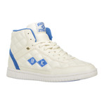 Quilts Mid Sneaker // White + Royal Blue (US: 10)